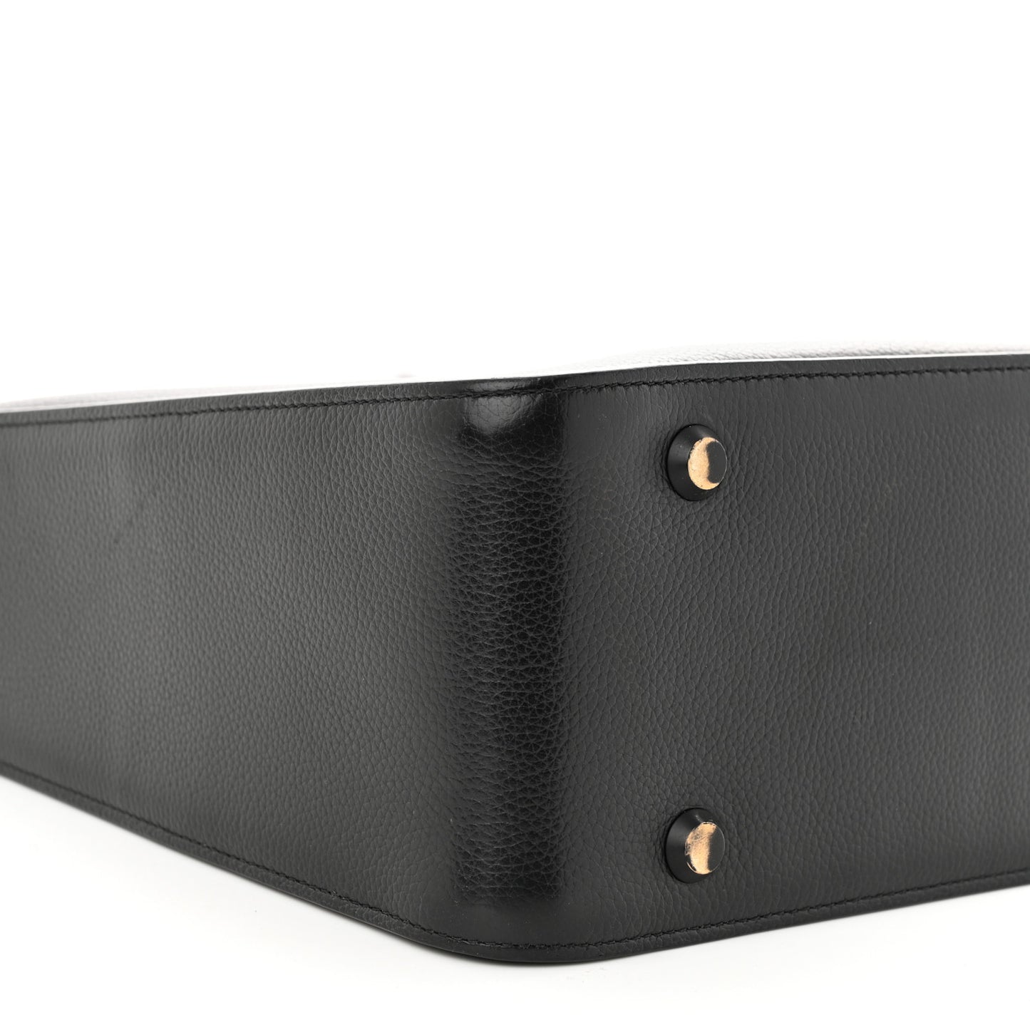 Calfskin Logo Embossed Small Tool 2.0 North-South Tote Black