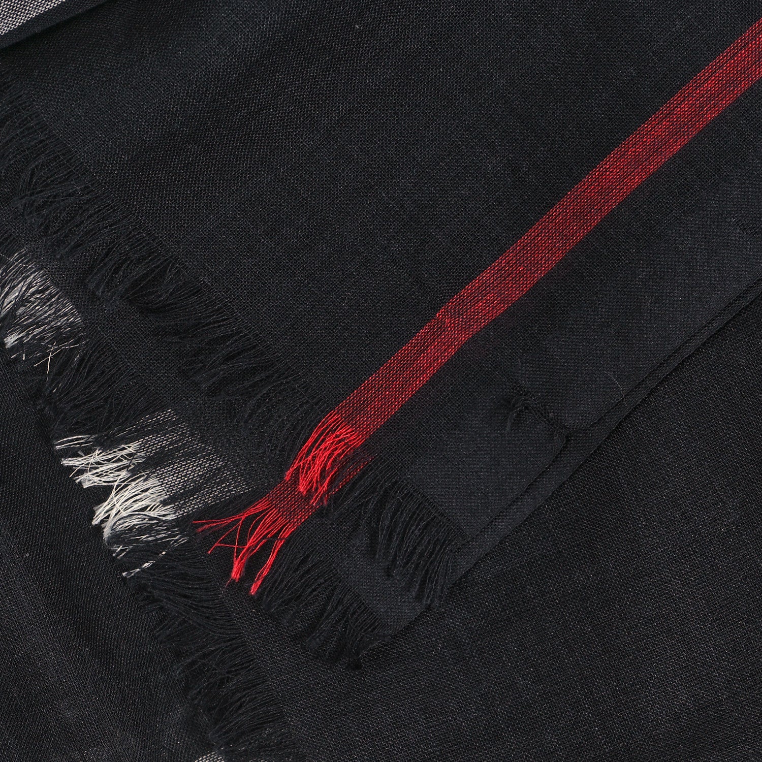 Burberry Linen Classic Check Check Lightweight Scarf Black 4 of 4