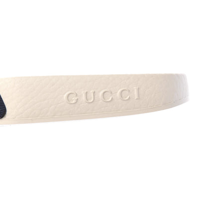 Gucci Velvet GG Monogram Slide Sandals 35 Blue Red 7 of 8