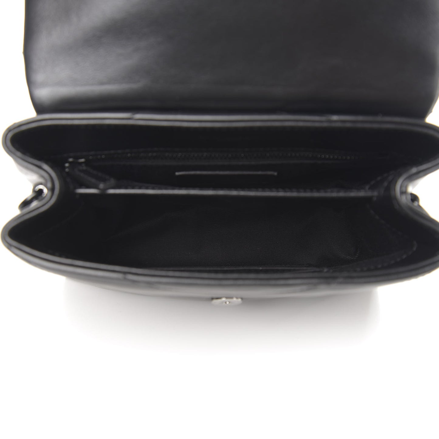 Calfskin Y Quilted Monogram Toy Loulou Crossbody Bag Black