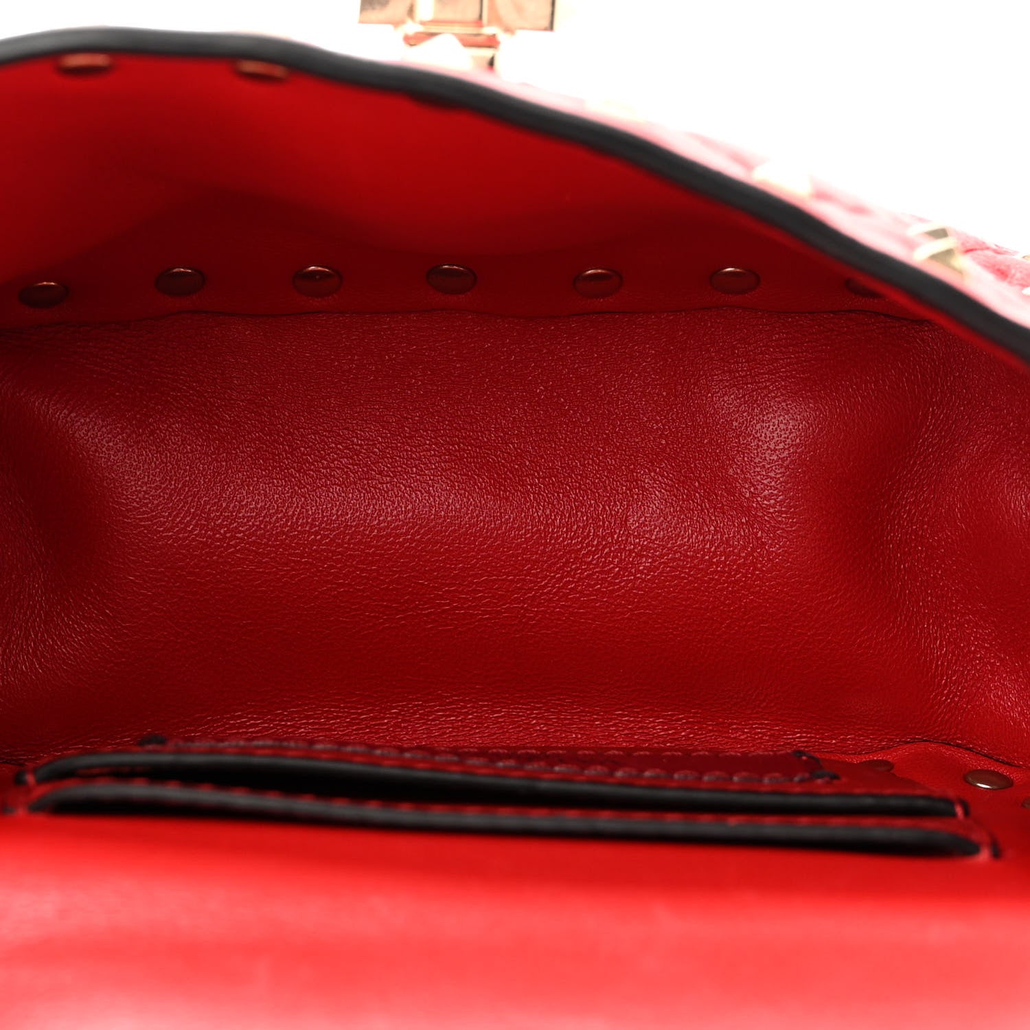 Valentino Garavani Lambskin Micro Rockstud Spike Shoulder Bag Red 5 of 10
