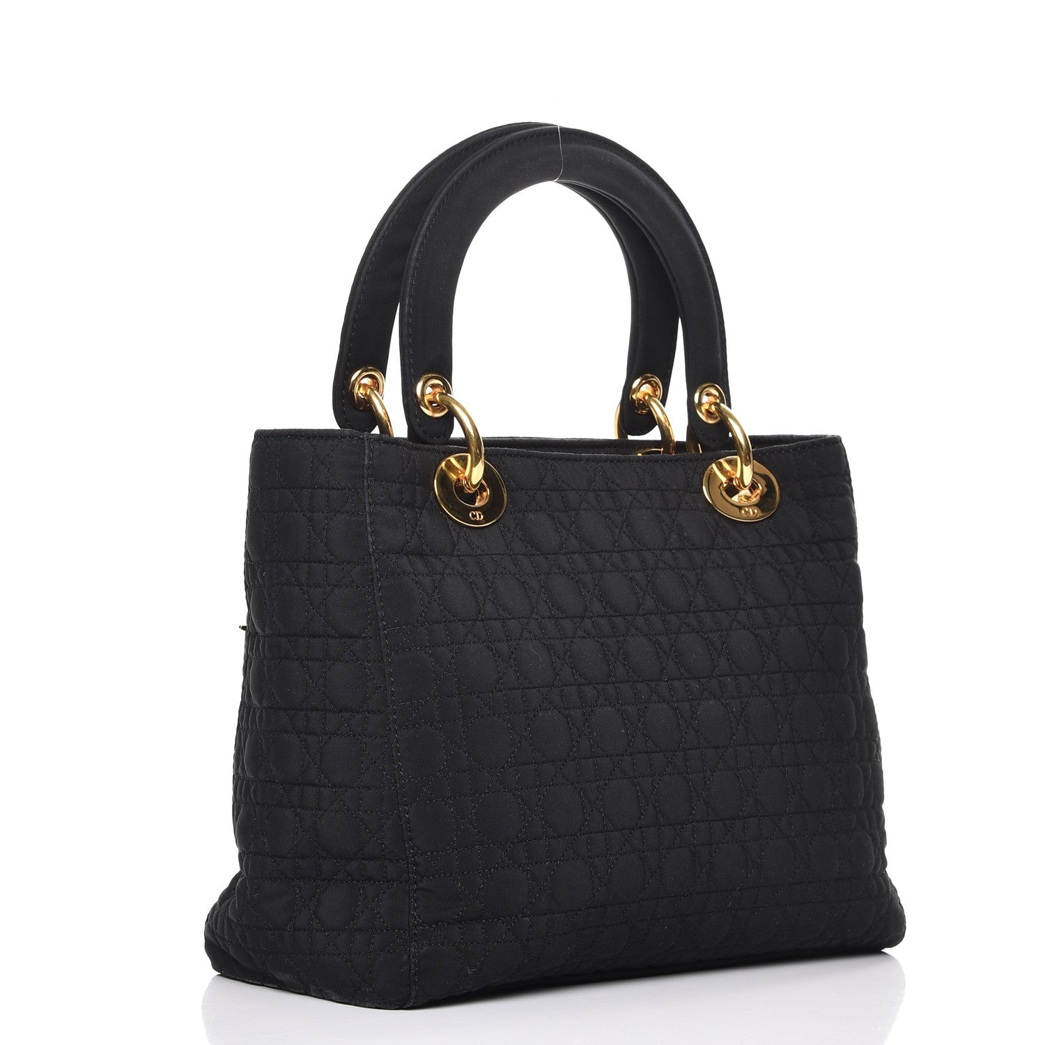 Christian Dior Nylon Cannage Medium Lady Dior Black 3 of 16