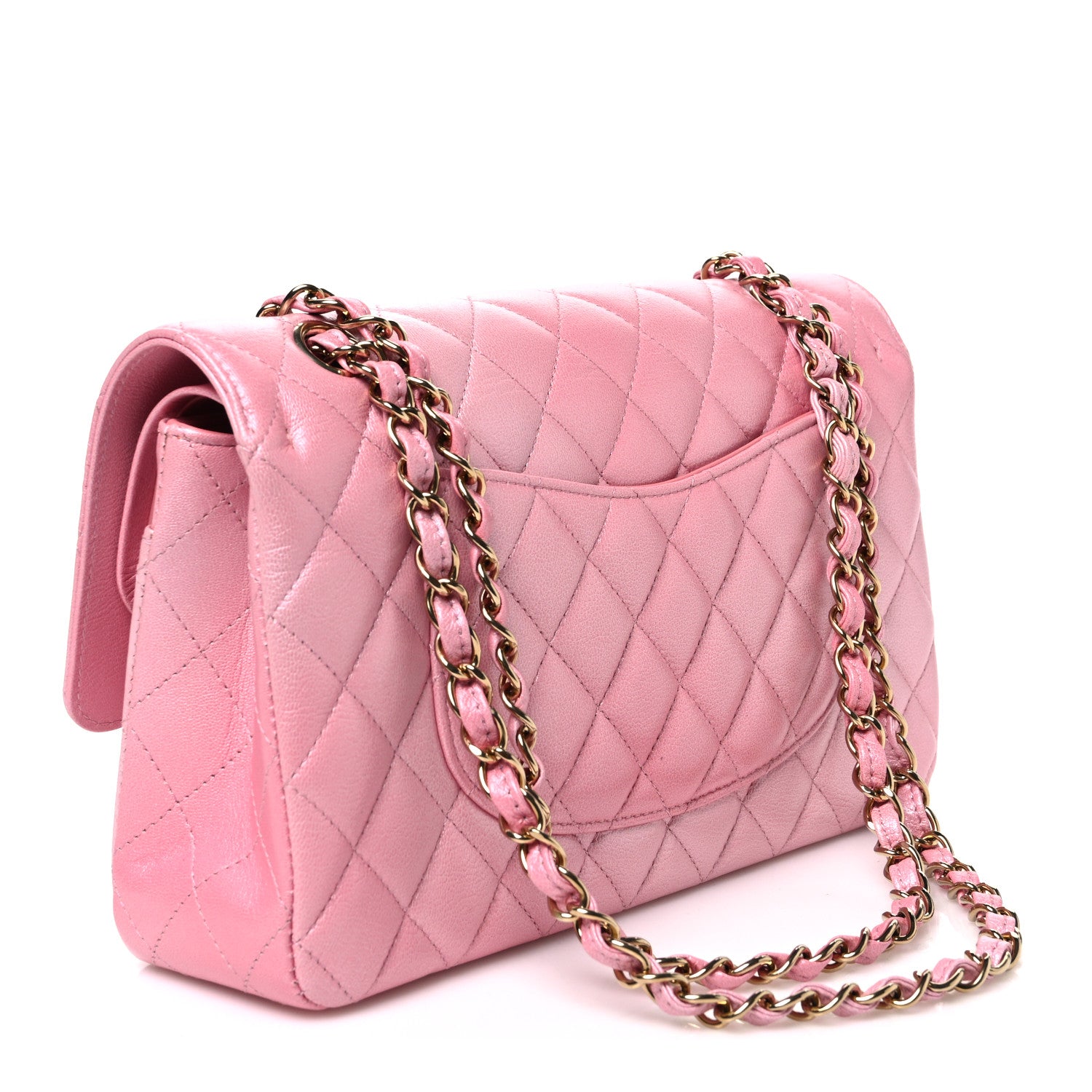Chanel Iridescent Caviar Quilted Medium Double Flap Rose Pink 2 of 9