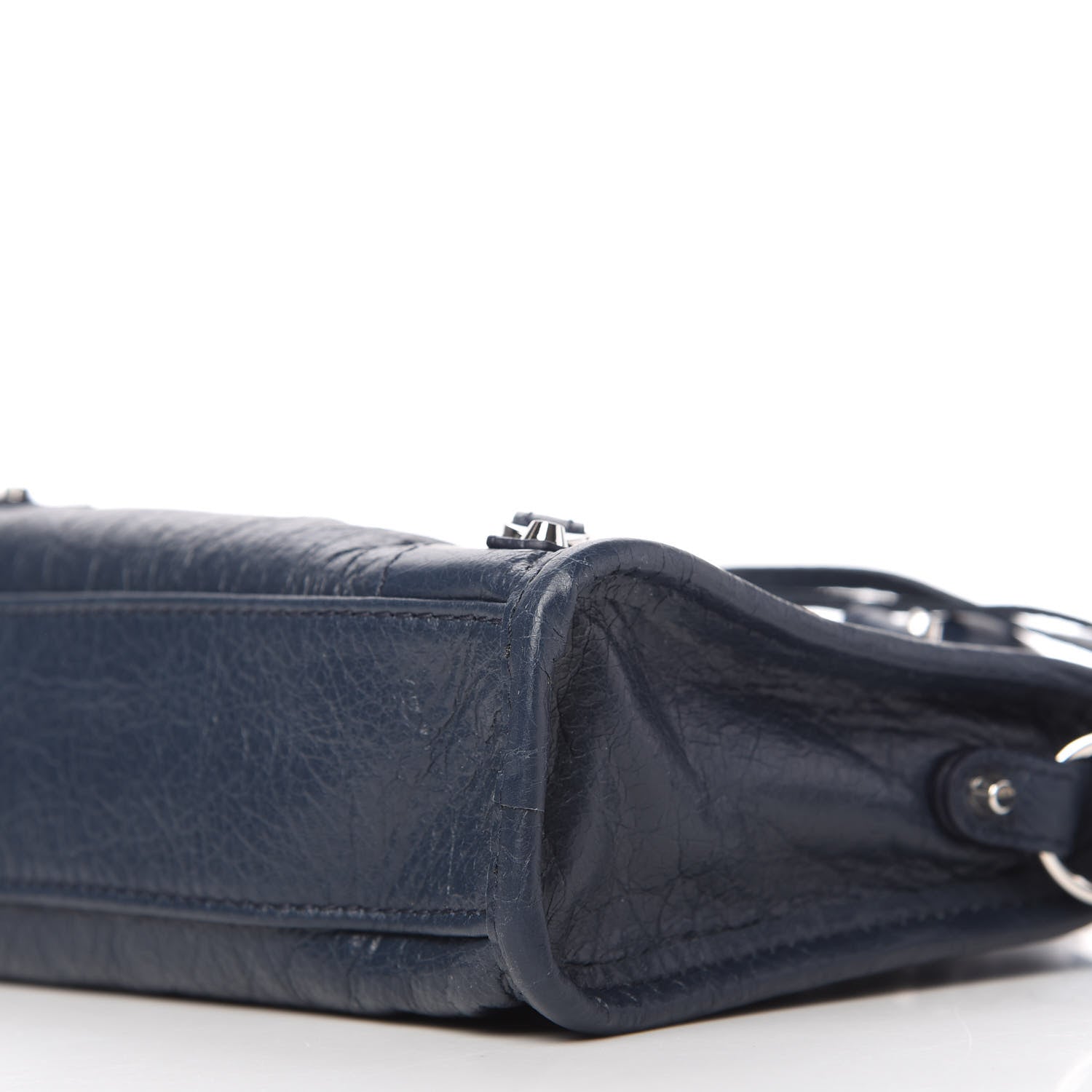 Balenciaga Agneau Classic Silver Hardware Nano City Bleu de Minuit 7 of 9