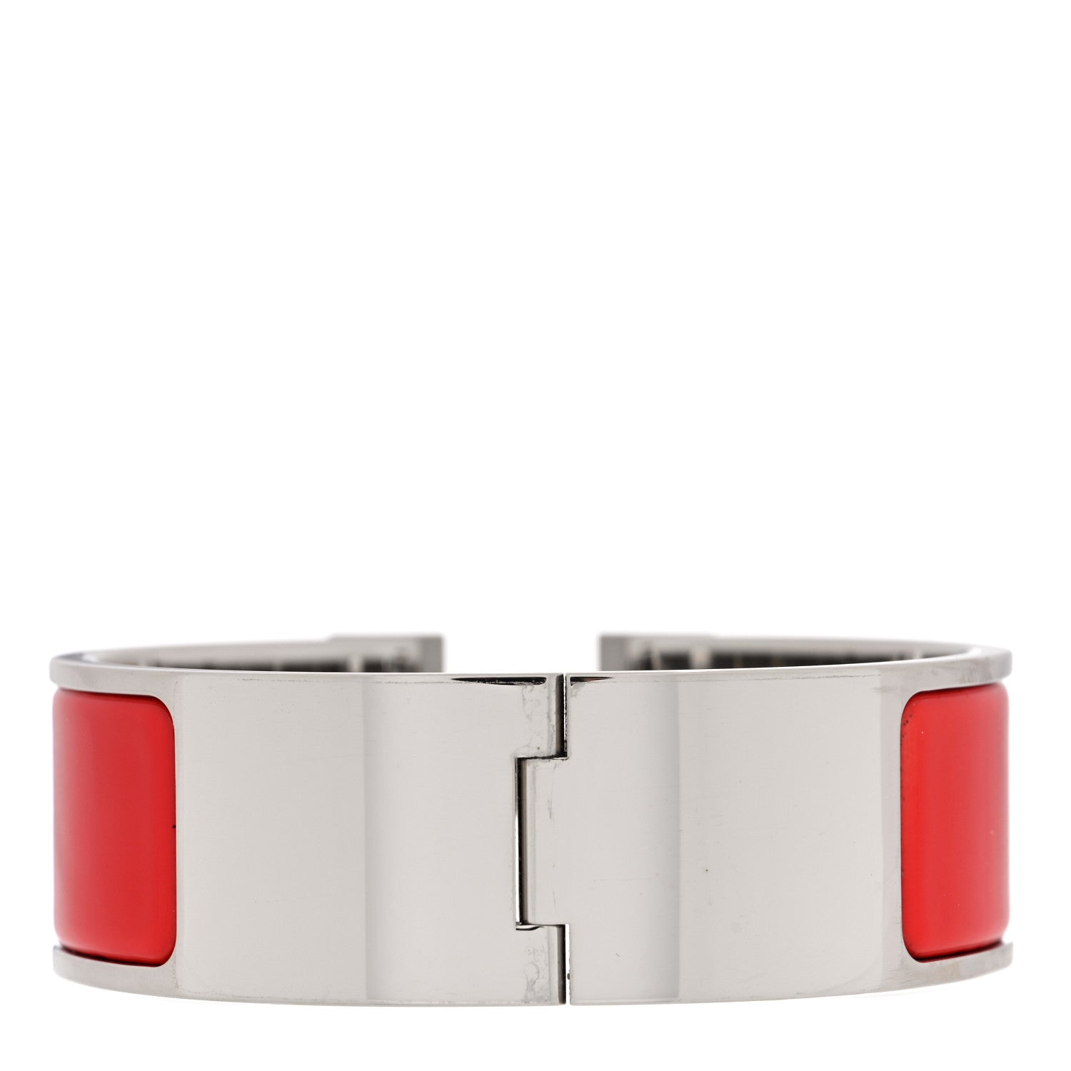 Hermes Enamel Wide Clic Clac H Bracelet PM Red 3 of 4