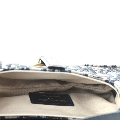 Christian Dior Oblique Mini Saddle Bag Blue 7 of 9