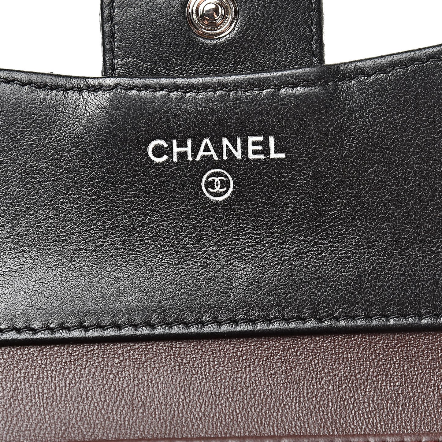 Lambskin Quilted Compact Flap Wallet Black