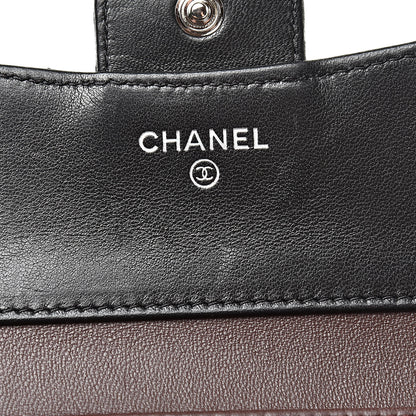 Chanel Lambskin Quilted Compact Flap Wallet Black 6 of 10