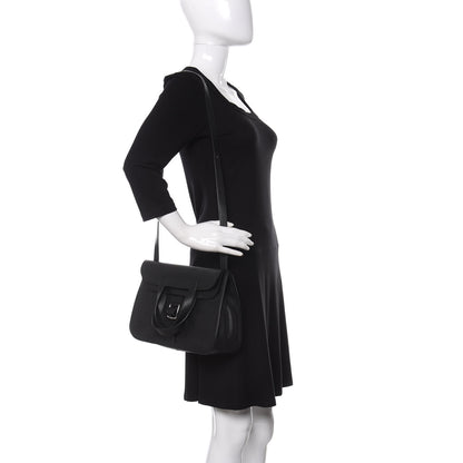 Hermes Taurillon Clemence Halzan 31 GM Black 2 of 17