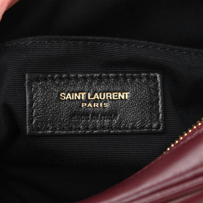 Saint Laurent Calfskin Matelasse Monogram Lou Belt Bag Dark Legion Red 6 of 10
