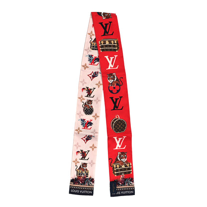 Louis Vuitton Silk Monogram Precious Tiger Bandeau Rouge 2 of 4
