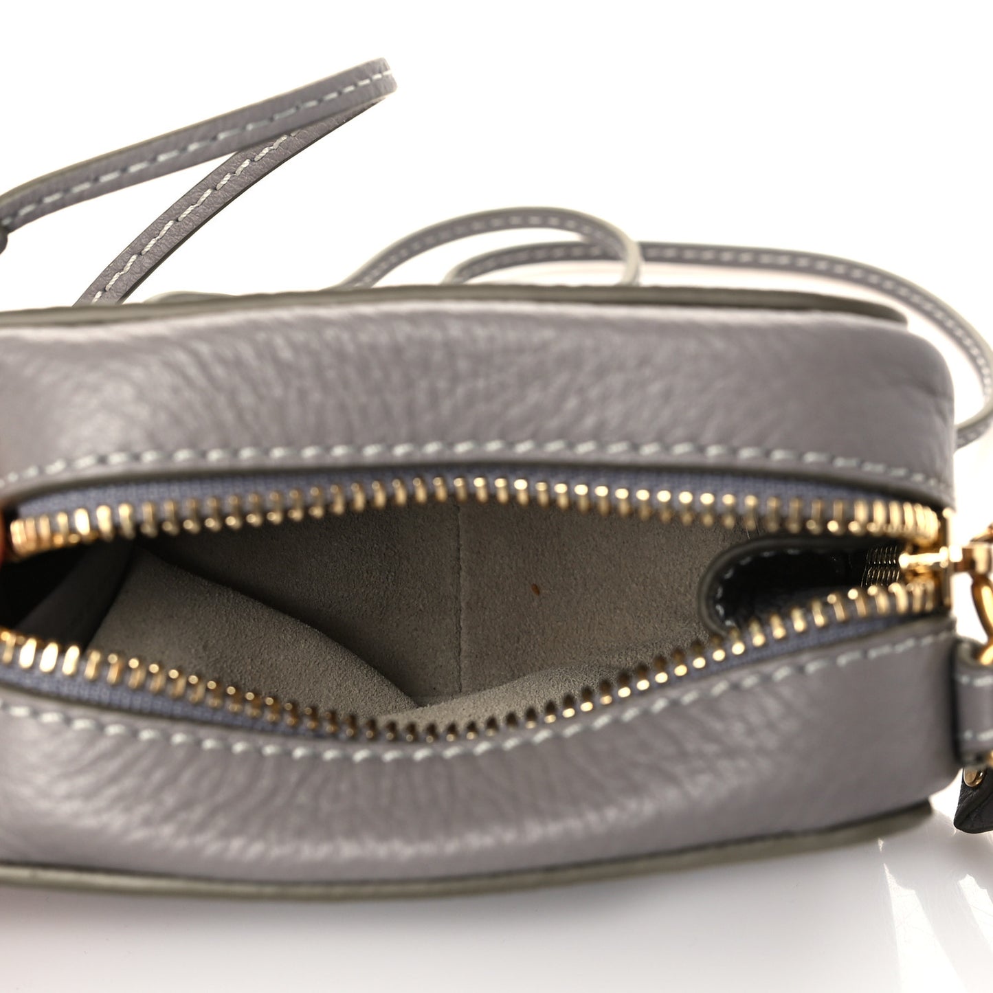Calfskin Mini Marcie Crossbody Bag Cashmere Grey