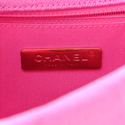Chanel Denim Quilted Medium Chanel 19 Flap Neon Pink 6 of 9