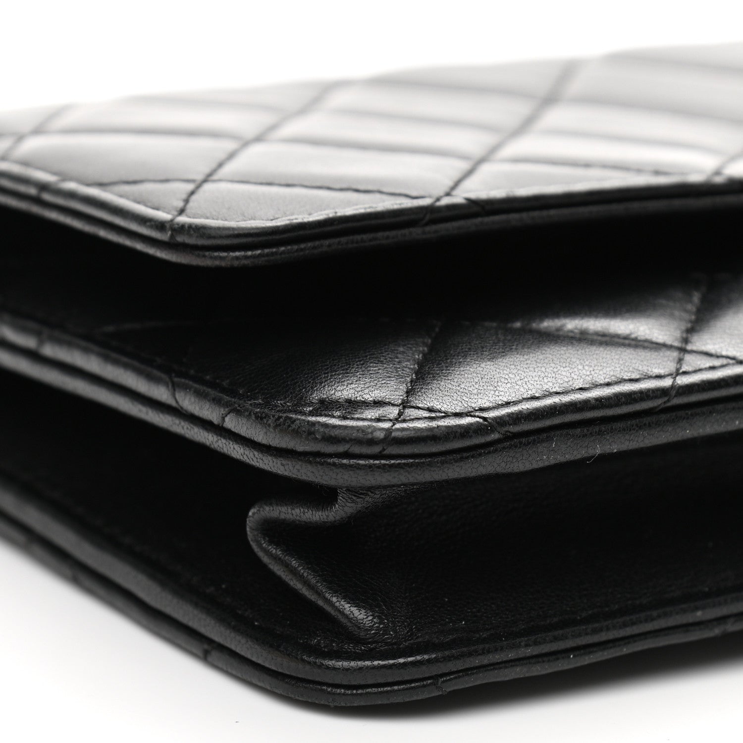 Chanel Lambskin Quilted Wallet On Chain WOC Black 10 of 16