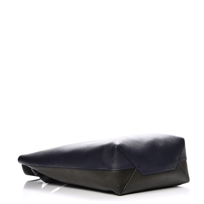 Celine Shiny Smooth Calfskin Small Twisted Cabas Navy Dark Green 5 of 11