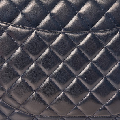 Chanel Lambskin Quilted Maxi Single Flap Navy 15 of 16