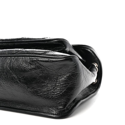 Saint Laurent Crinkled Calfskin Matelasse Monogram Medium Niki Chain Satchel Black 10 of 10