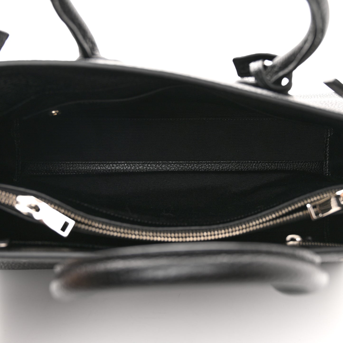 Grained Calfskin Small Sac De Jour Black