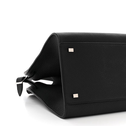 The Row Matte Grained Calfskin Soft Margaux 12 Black 8 of 10