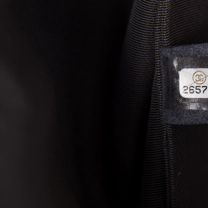 Chanel Metallic Grained Goatskin Chevron Quilted Gabrielle Backpack Dark Silver Gold 7 of 10