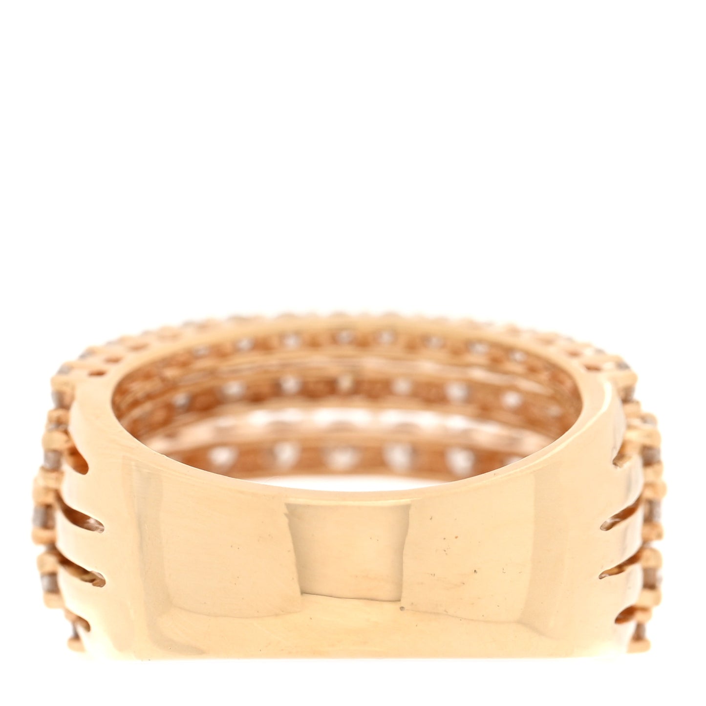 14K Yellow Gold Diamond 3.15ctw Cluster Band Ring 53 6.25