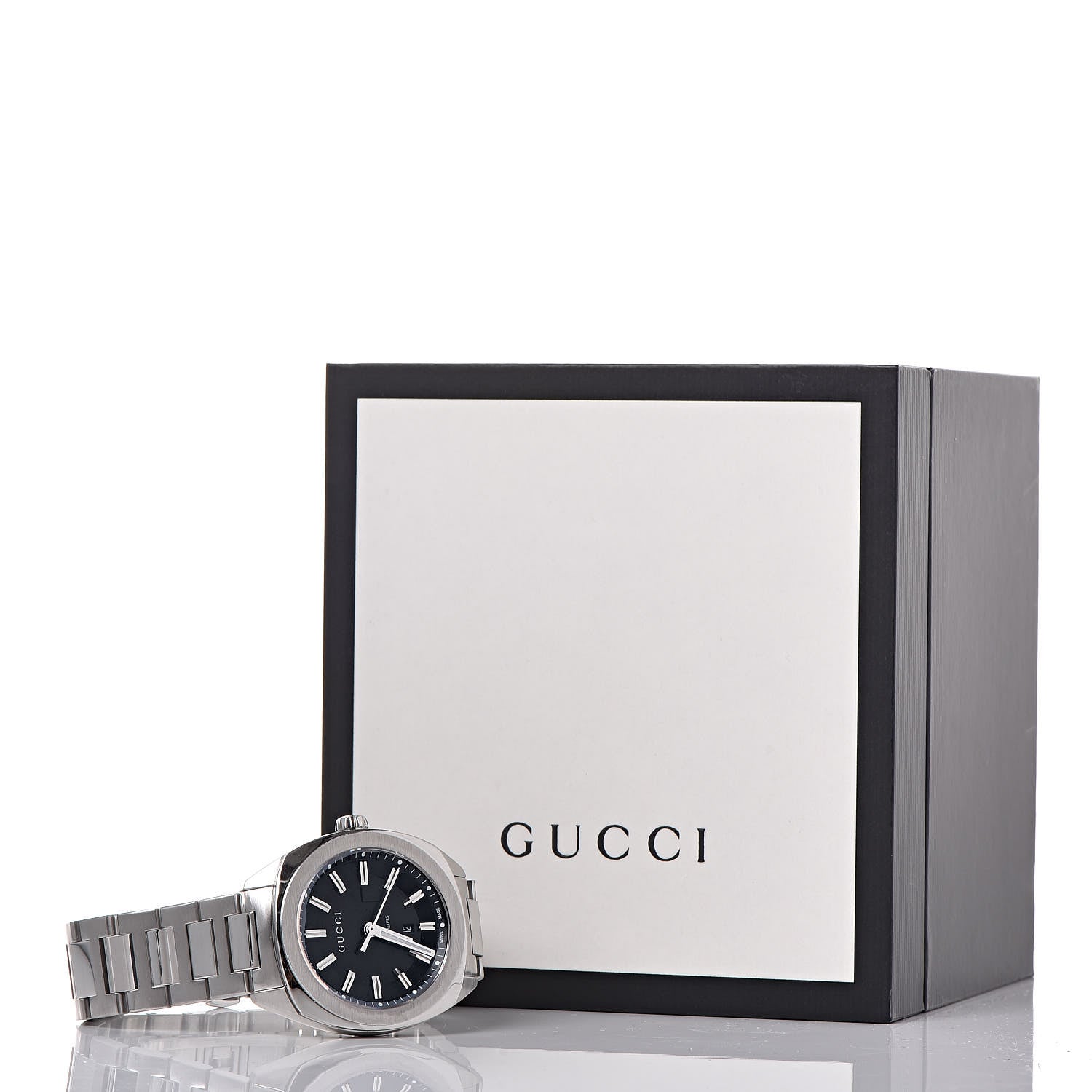 Gucci Stainless Steel 37mm GG2570 Quartz Watch Black 8 of 8