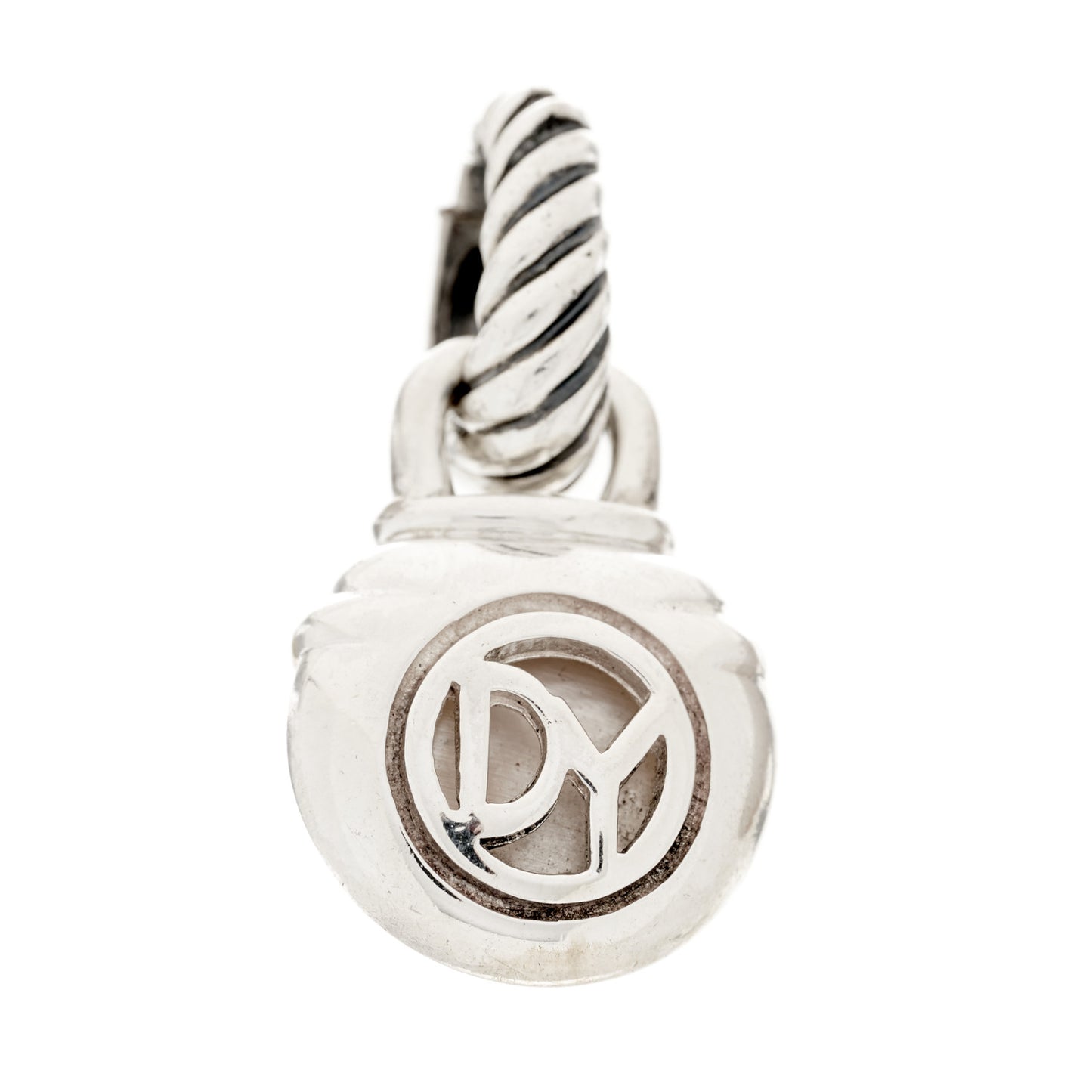 Sterling Silver 18K Yellow Gold Diamond Pearl Enhancer Pendant