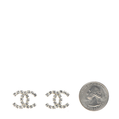 Chanel Crystal CC Earrings Light Gold 2 of 5