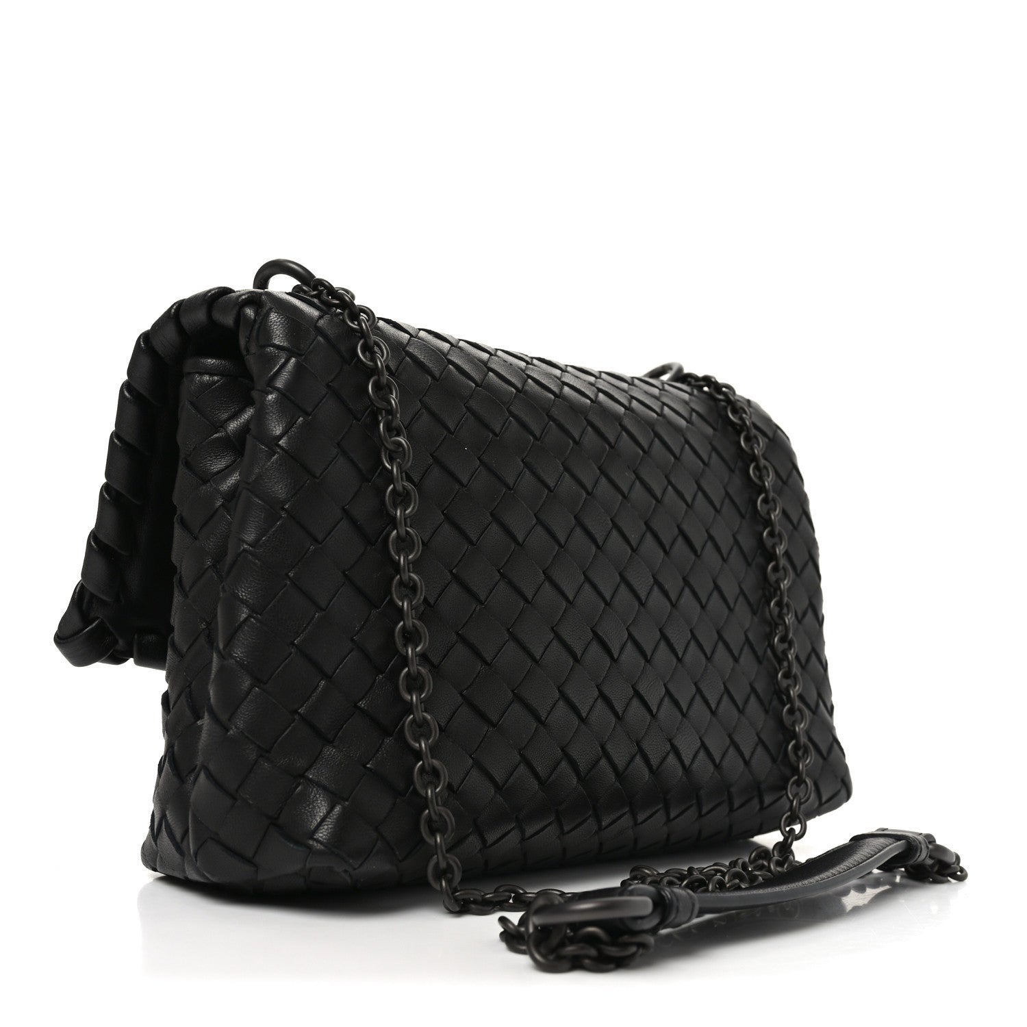 Bottega Veneta Nappa Intrecciato Baby Olimpia Shoulder Bag Black 3 of 9