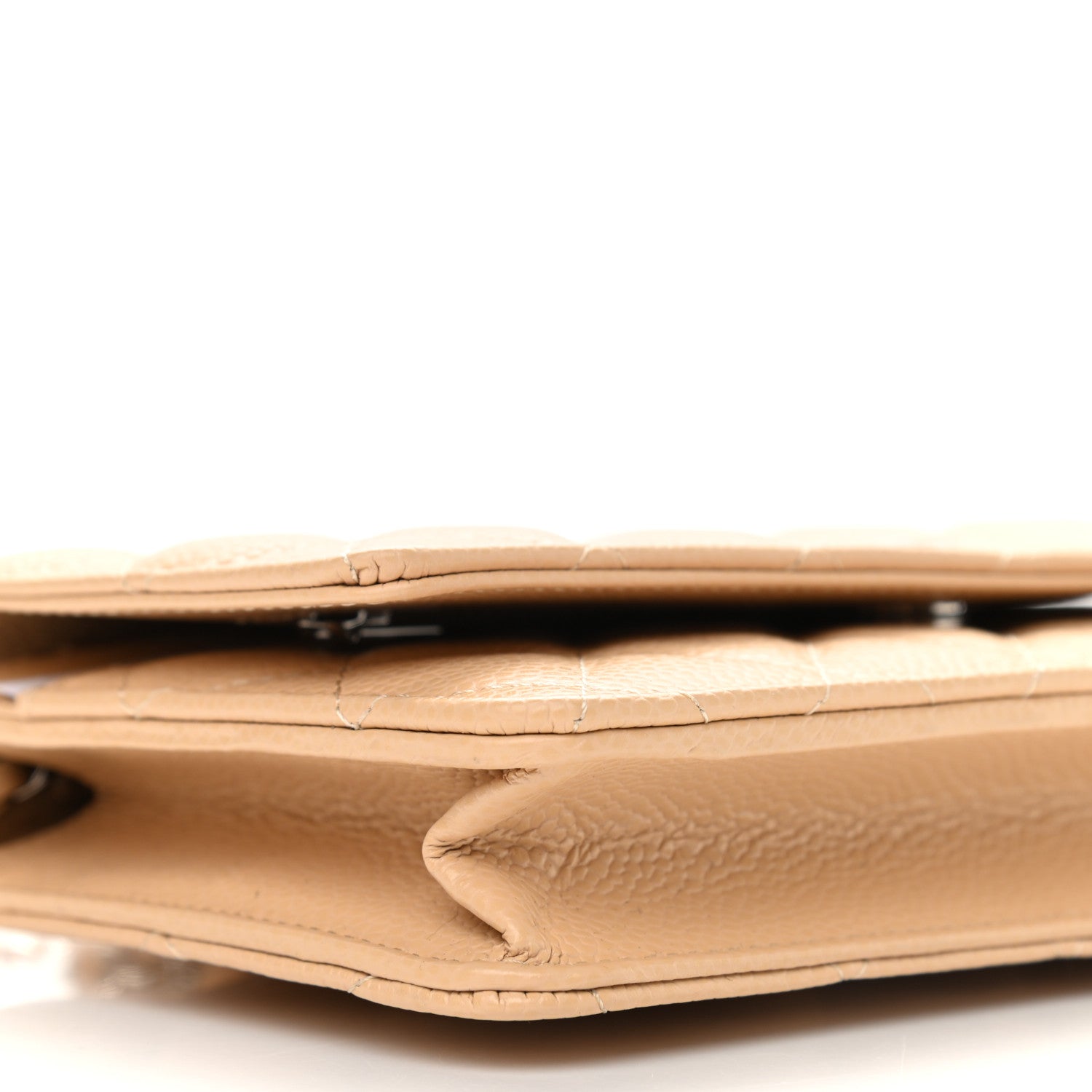Chanel Caviar Quilted Wallet On Chain WOC Beige 9 of 10