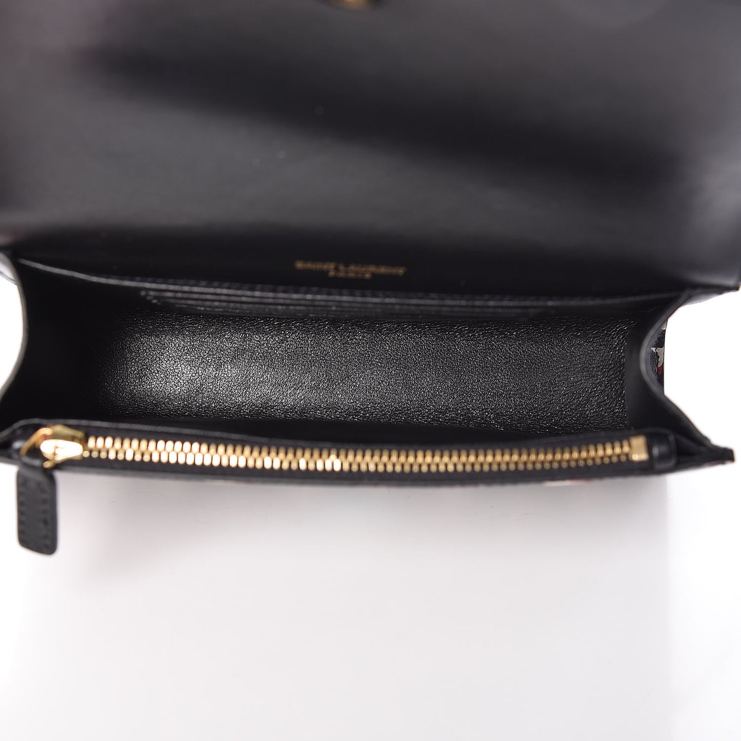 Smooth Calfskin Star Print Monogram Kate Belt Bag Black Ivory Red