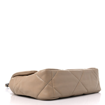 Chanel Lambskin Quilted Medium Chanel 19 Flap Dark Beige 4 of 9