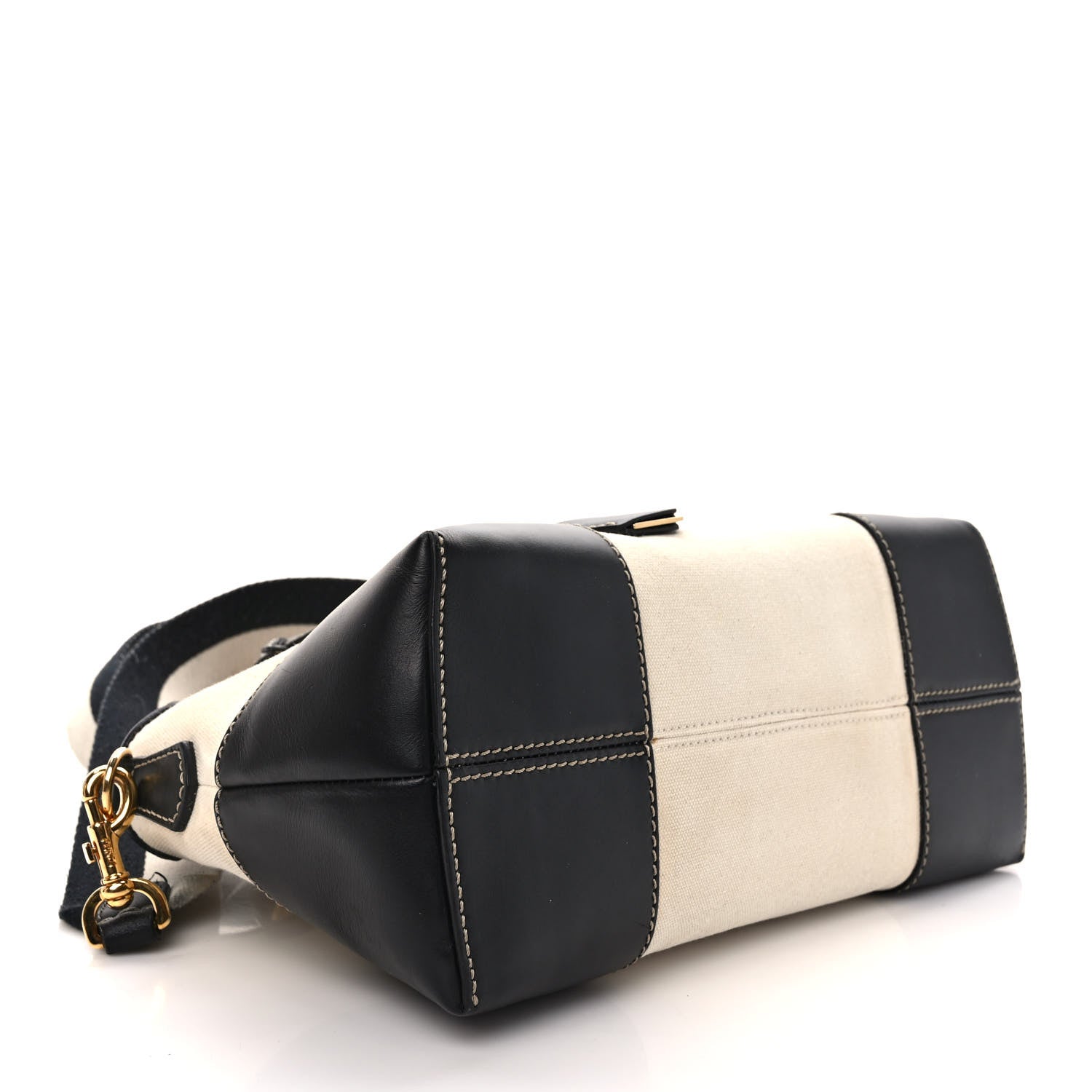 Fendi Canvas Vitello King Logo Embroidered Medium By The Way Boston Bag Grezzo Black 4 of 13