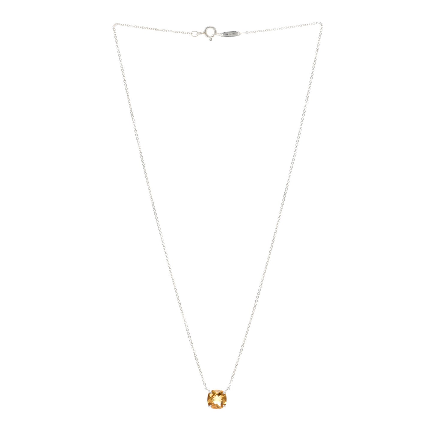 Sterling Silver Citrine Sparklers Pendant Necklace