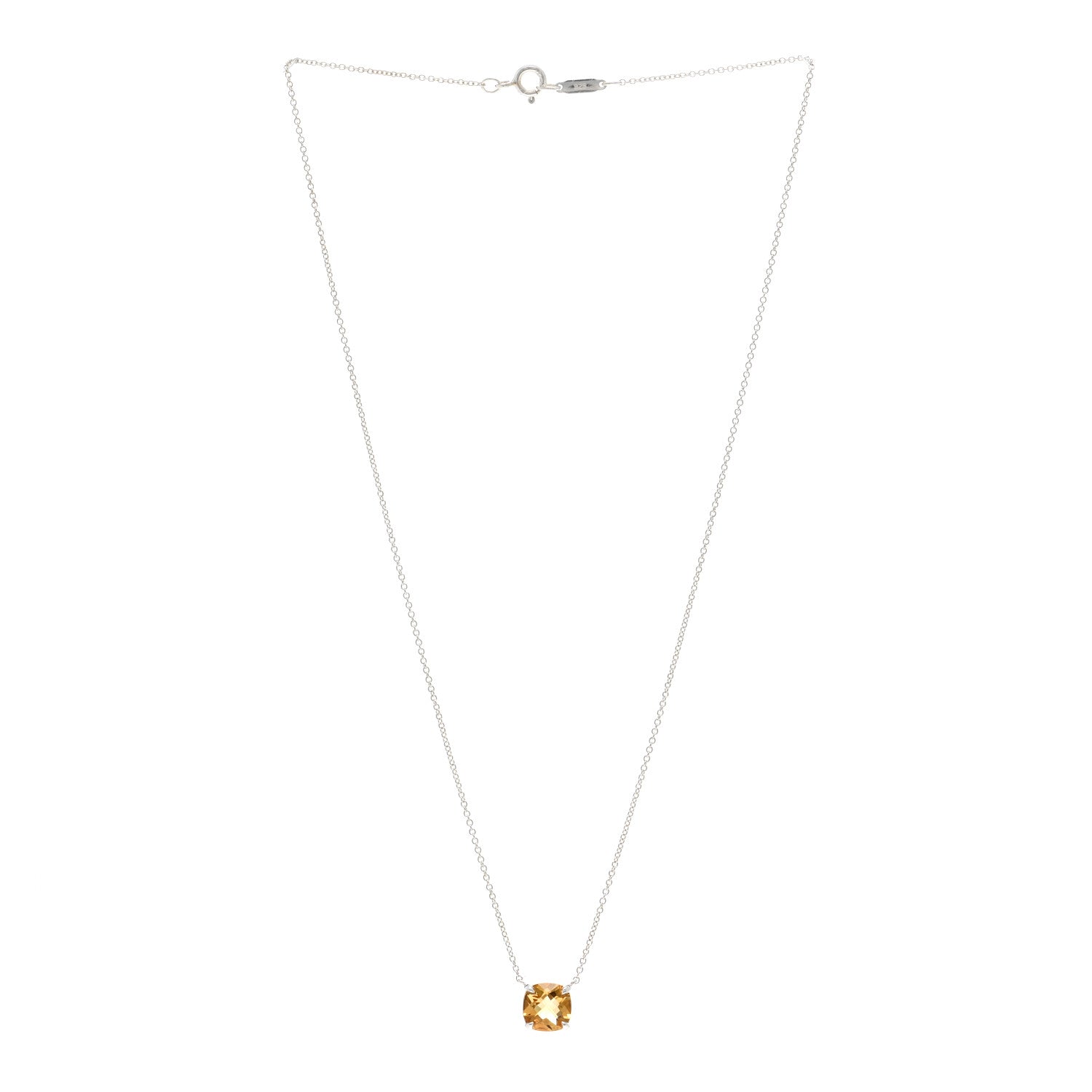 Tiffany Sterling Silver Citrine Sparklers Pendant Necklace 3 of 4
