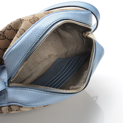 Gucci Monogram Mini Bree Messenger Bag Beige Mineral Blue 6 of 9