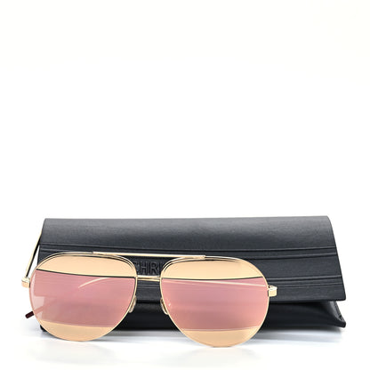 Christian Dior Split 1 Aviator Sunglasses Gold 7 of 7