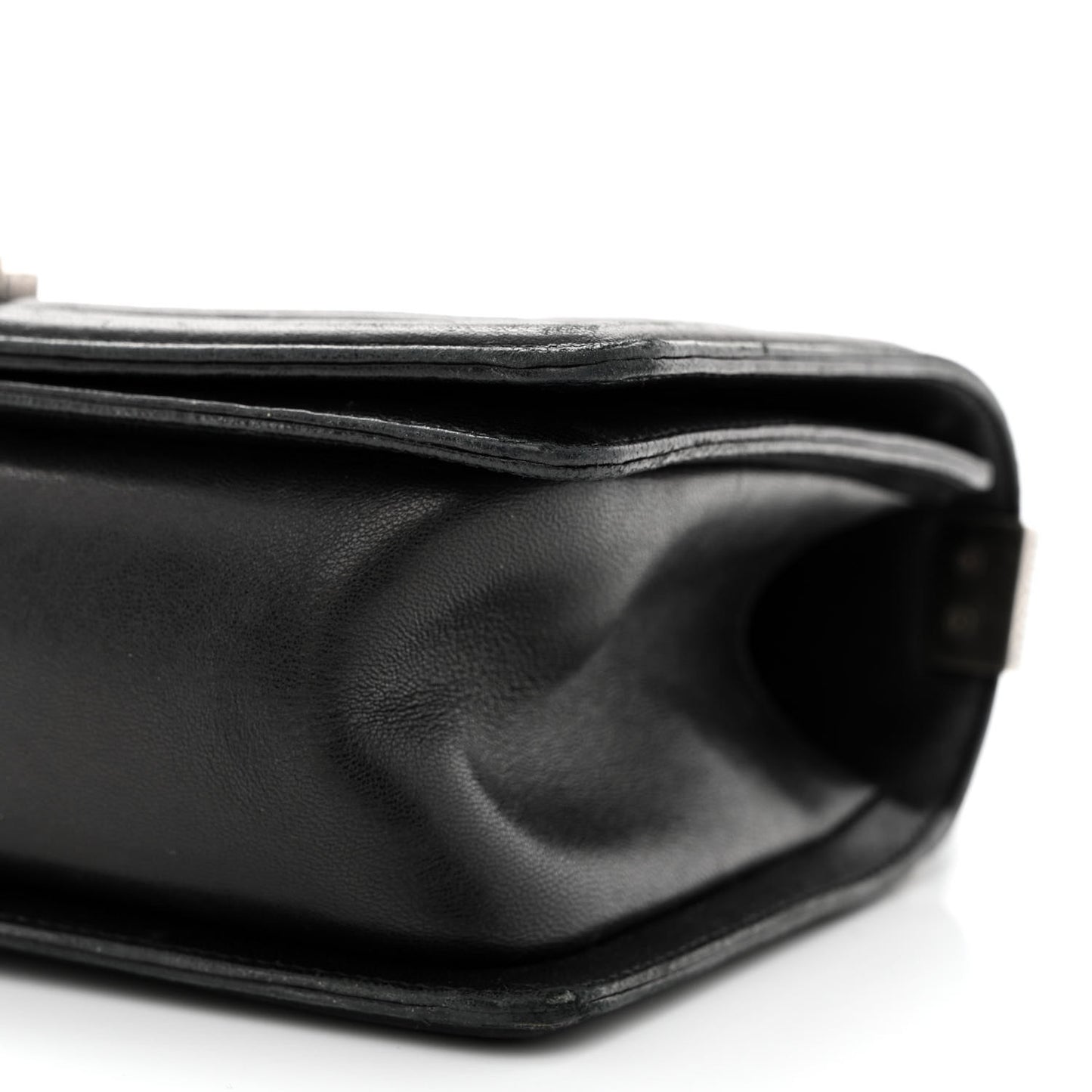 Lambskin Quilted Medium Boy Flap Black