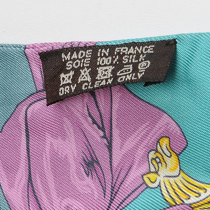 Hermes Silk Cavalleria d'etriers Twilly Celadon Bleu Vieux Rose 3 of 4