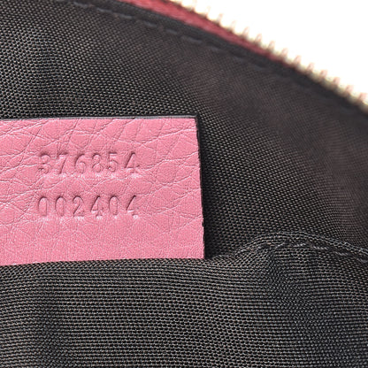 Gucci Pebbled Calfskin Large Bamboo Clutch Pink 7 of 8