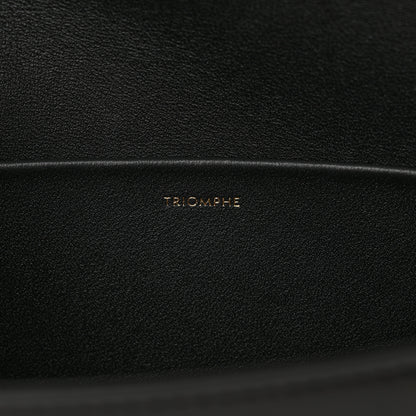 Celine Shiny Calfskin Triomphe Shoulder Bag Black 7 of 11