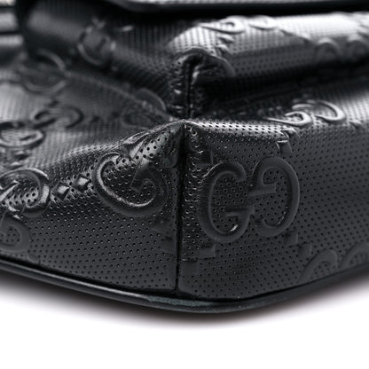 Gucci Calfskin GG Tennis Embossed Pocket Belt Bag Black 8 of 12