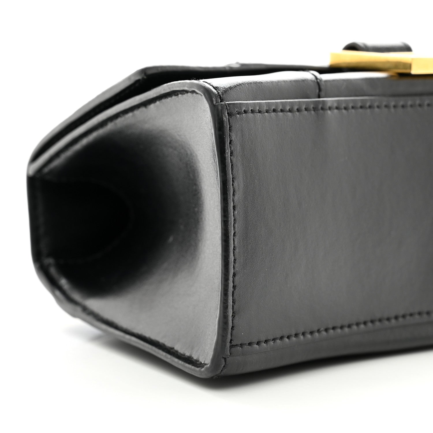 Balenciaga Shiny Box Calfskin Hourglass Top Handle Bag XS Black 8 of 11
