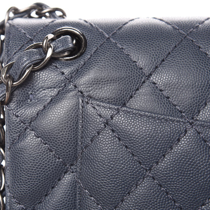 Chanel Caviar Quilted Jumbo Double Flap Dark Grey 15 of 15