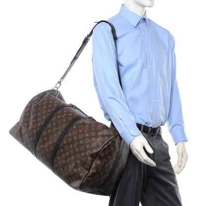 Louis Vuitton Monogram Macassar Keepall Bandouliere 55 2 of 9