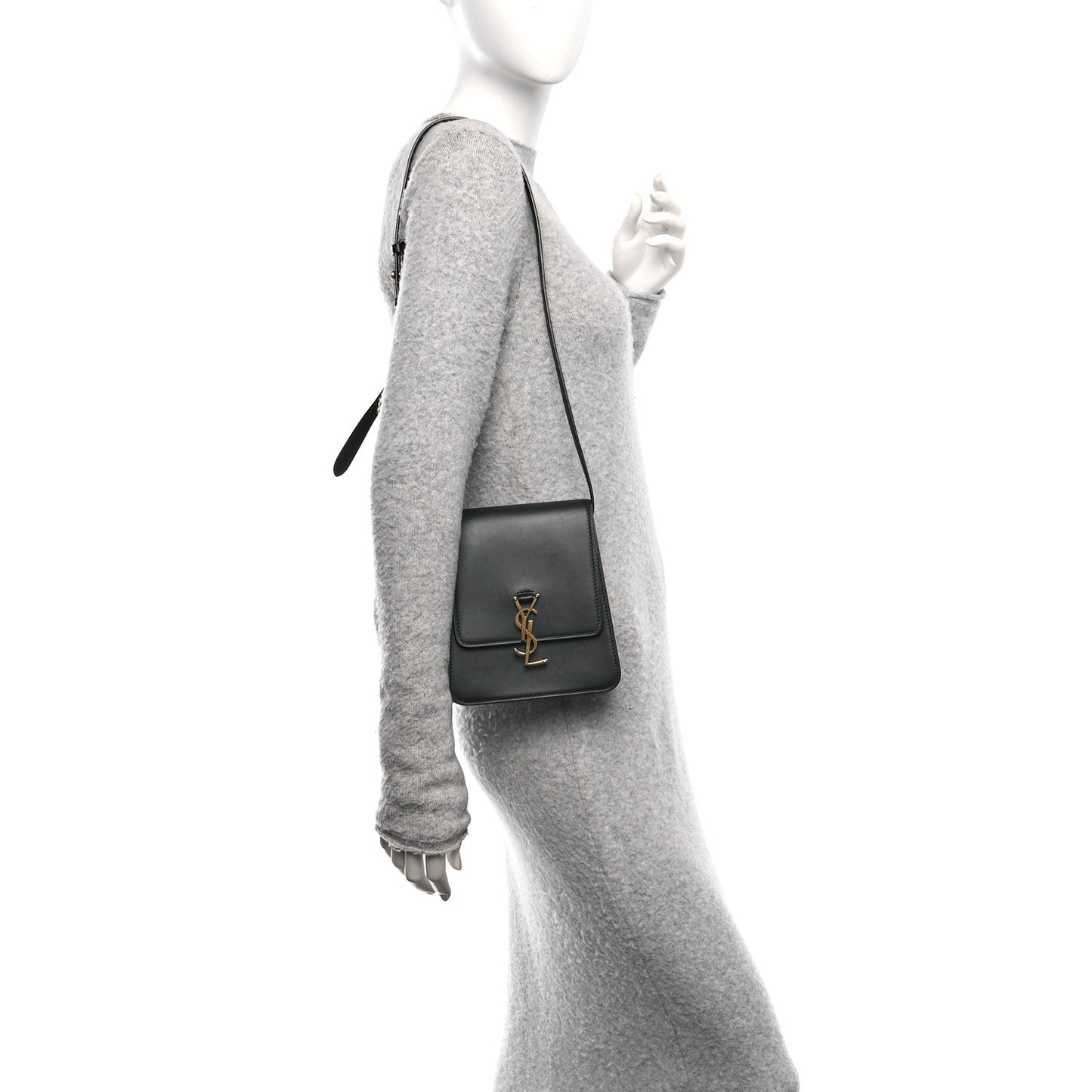 Smooth Calfskin North South Kaia Satchel Black