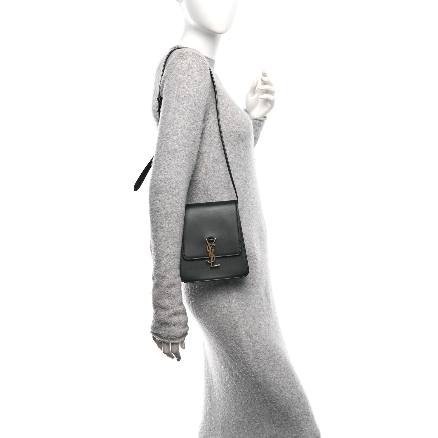 Saint Laurent Smooth Calfskin North South Kaia Satchel Black 2 of 9