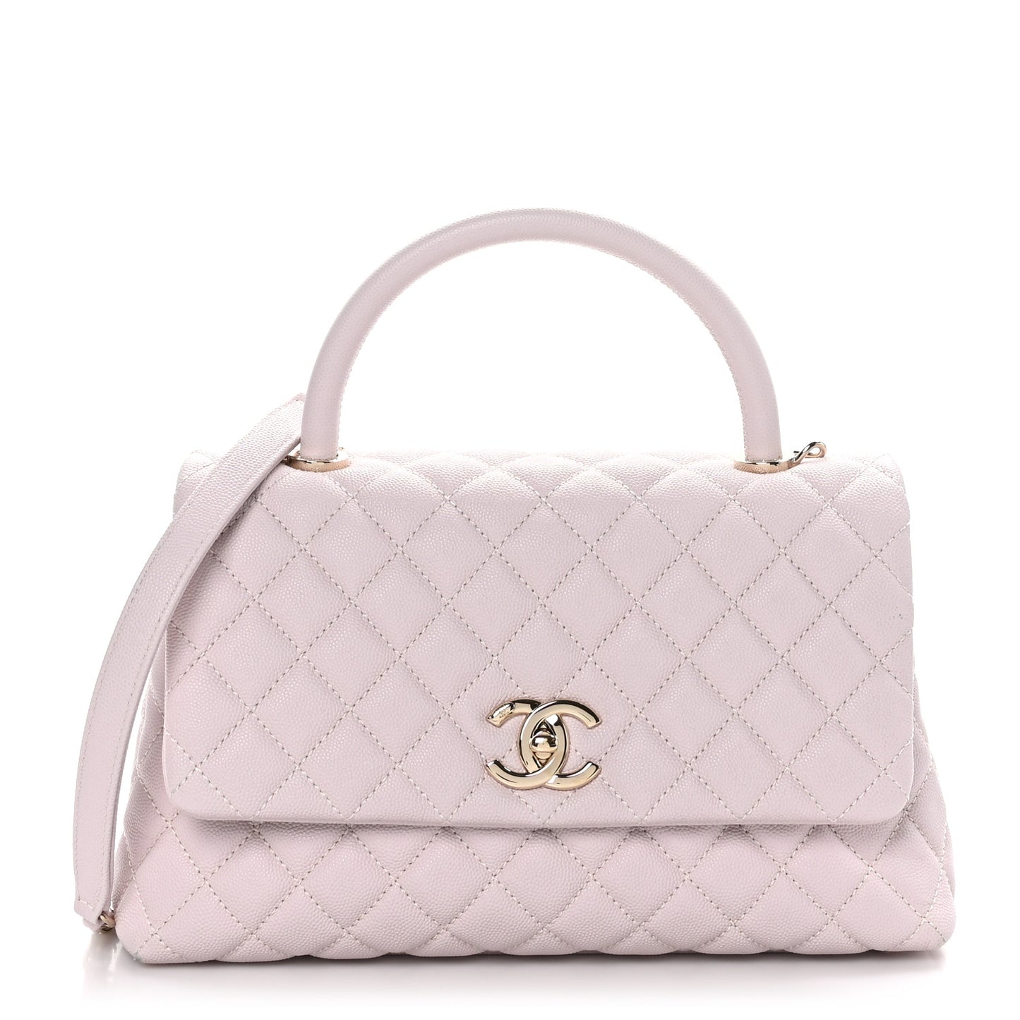 Caviar Quilted Small Coco Handle Flap Lilas Lilac