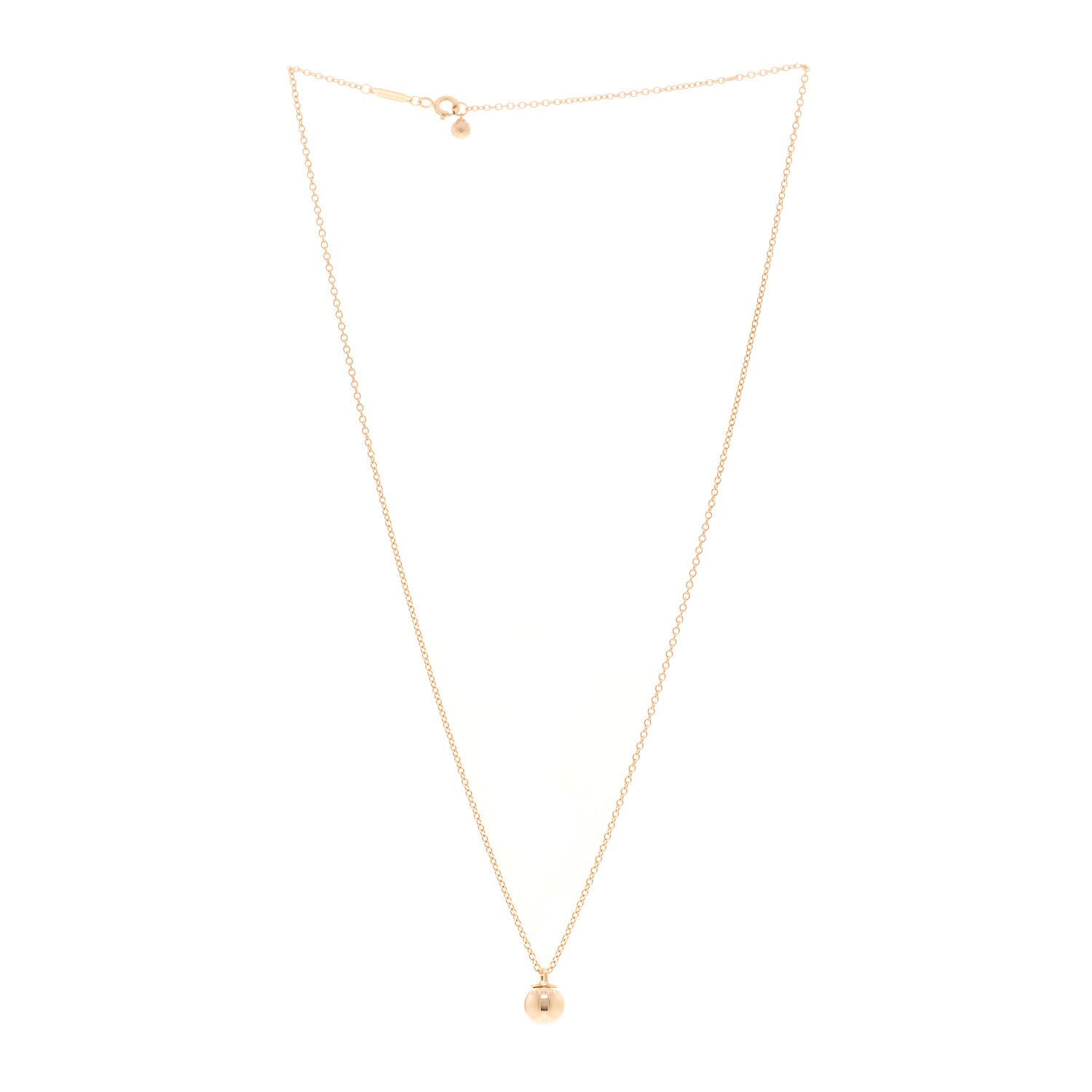 Tiffany 18K Rose Gold 8mm HardWear Ball Pendant Necklace 3 of 5