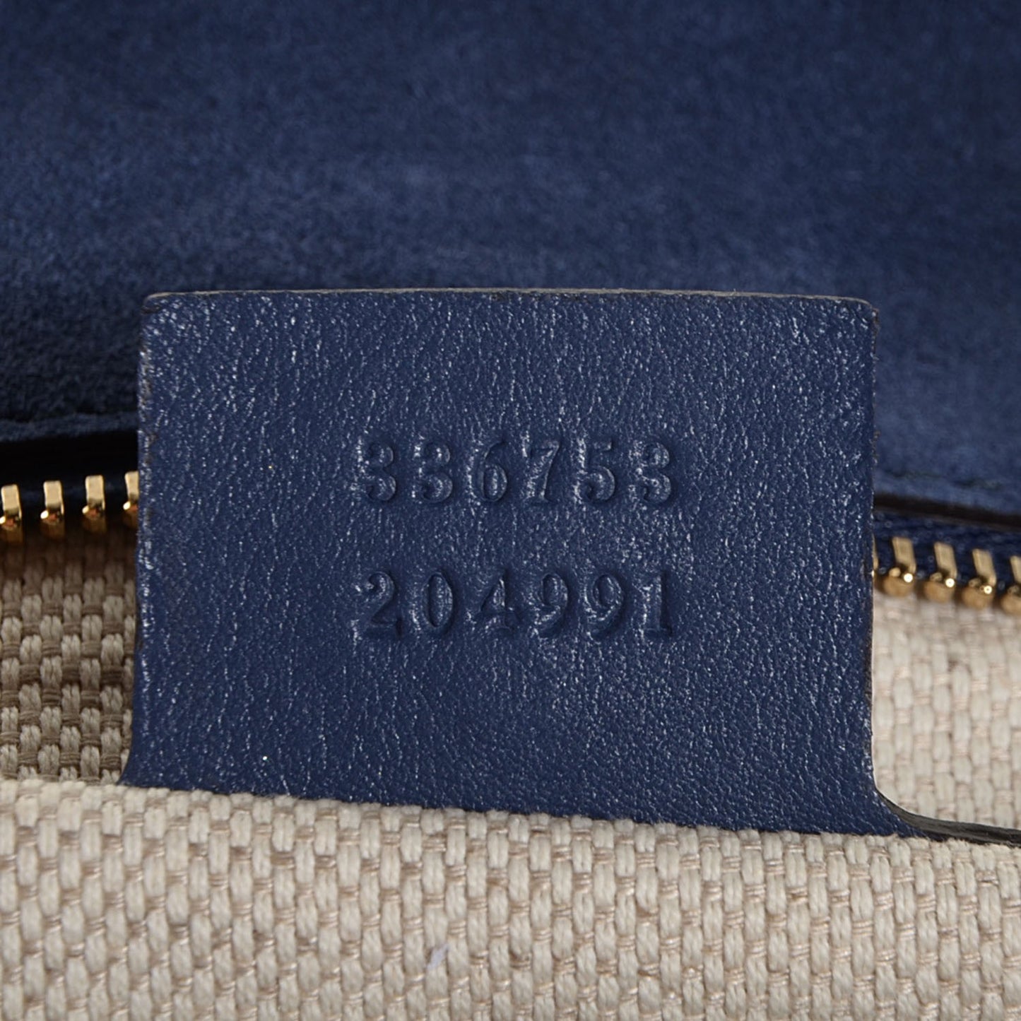 Soft Patent Medium Soho Clutch Uniform Blue